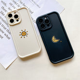 Cartoon Sun & Moon Soft-Touch TPU iPhone Kılıfı
