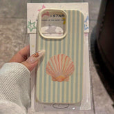 Fresh Shell Çizgili Tasarımlı TPU Telefon Kılıfı – Şık ve İşlevsel Koruma