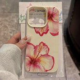Şık Pembe Hibiskus Desenli TPU Telefon Kılıfı – iPhone 16 Pro Max Uyumlu, iPhone 16 Pro Max/16 Plus/14/15/13 Pro/12/11 Uyumlu, Dayanıklı ve Düşmeye Dayanıklı Koruyucu Kapak, Yüksek Estetik Tasarım