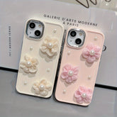 Sevimli ve Minimal İnci Çiçeği TPU iPhone Kılıfı