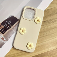 Papatya Pembe Çiçek Dekoratif Telefon Kılıfı – iPhone 12 / 13 / 14 Plus / 15 / 16 Pro Max Uyumlu