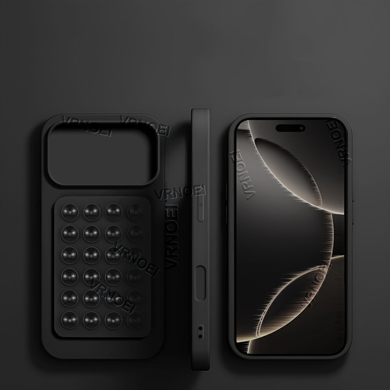 Suction Cup Holder Mobil Telefon Kılıfı – iPhone 17, 17 Air, 16 Pro Max, 16, 16 E, 15 Pro Max, 15, 14 Plus, 14, 13, 12, 11 ile Uyumlu