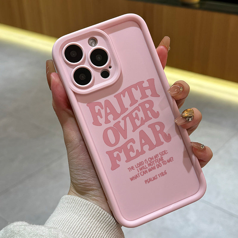 Pembe Minimalist İngilizce Alıntı Desenli Telefon Kılıfı – Şık ve Sevimli Koruma