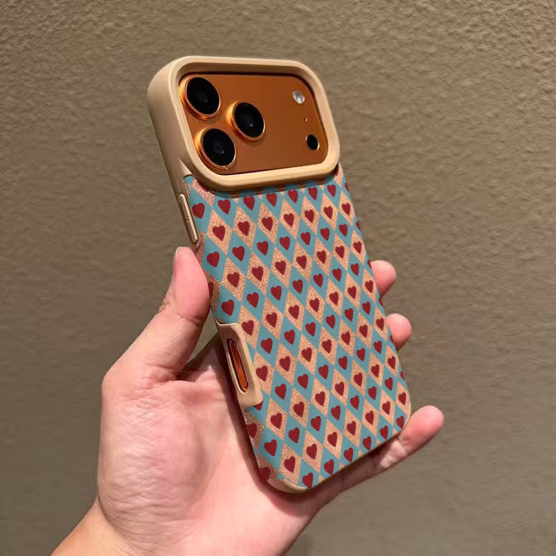 ❤️✨ Vintage Kalp Desenli Şık Telefon Kılıfı ✨❤️