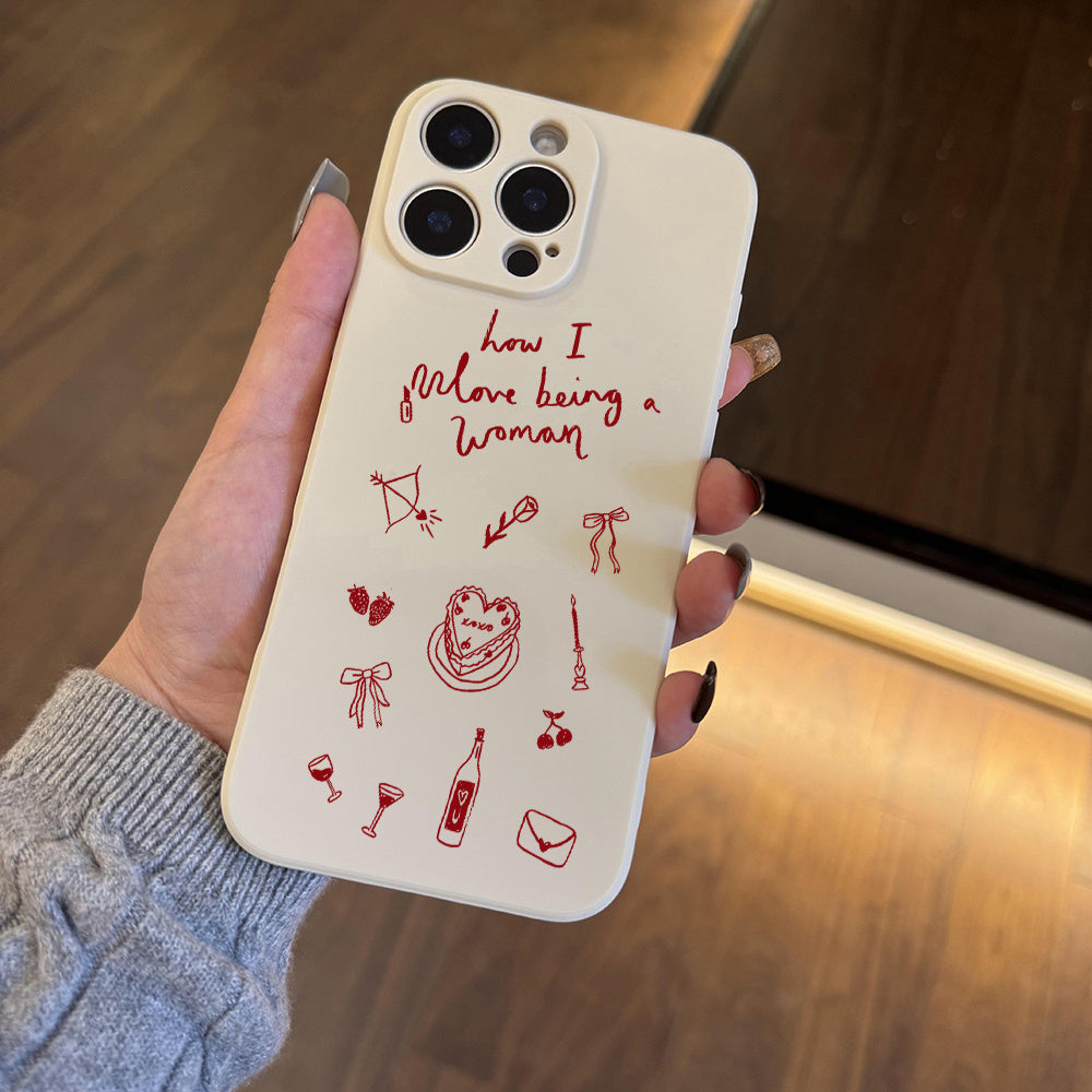 Estetik Bahar Temalı Telefon Kılıfı – Yaratıcı ve Lezzetli Kahvaltı Pastası ve Şampanya Desenli, iPhone 16, 11, 15, 14, 13, 12 Pro Max ve XR Plus Uyumlu. Bu Sevimli Koruyucu Kılıf Mükemmel Bir Hediye Seçeneğidir.