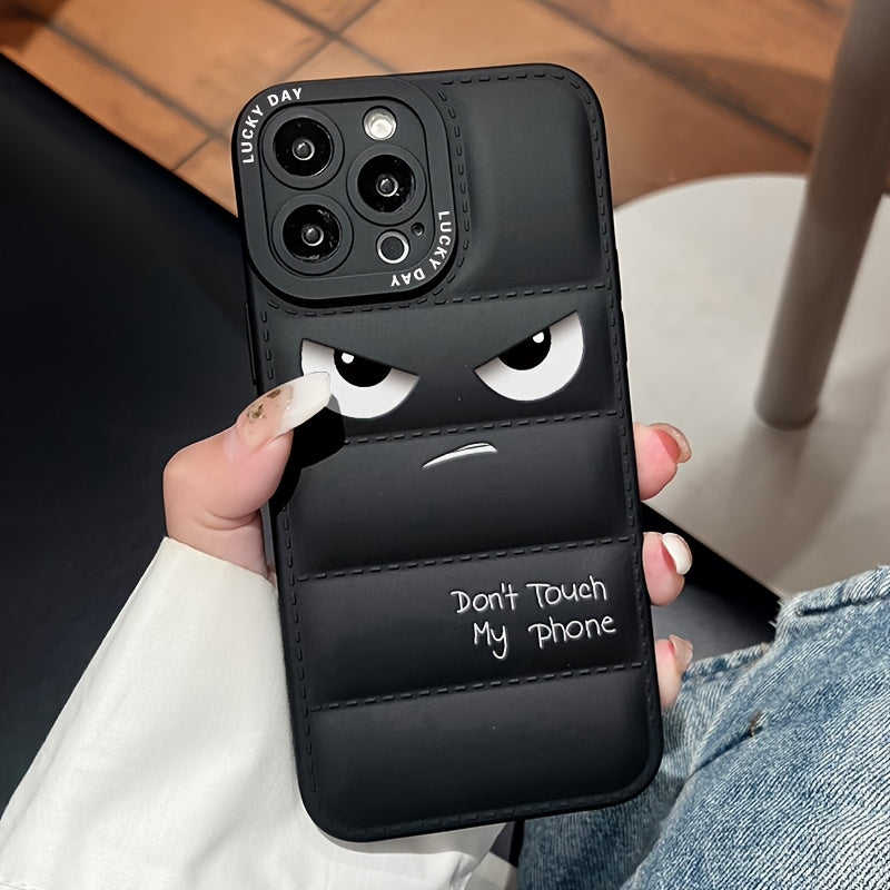 Yumuşak Kauçuk Anti-Şok ve Kaymaz Telefon Kılıf – Anime Desenli, Şişme Mont Tarzı