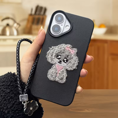 🐶 Nakışlı Sevimli Köpek Figürlü Telefon Kılıfı | Sıcacık & Tatlı Stil 🤍