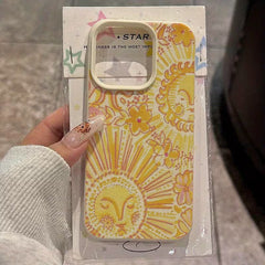 ☀️🌼 Sarı Güneş Desenli Telefon Kılıfı 🌼☀️